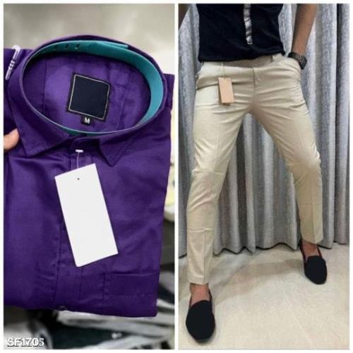 Mens Cotton Shirt and Trouser Combo