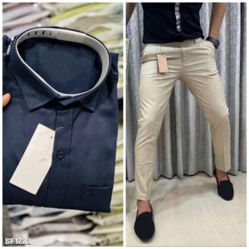 Mens Cotton Shirt and Trouser Combo