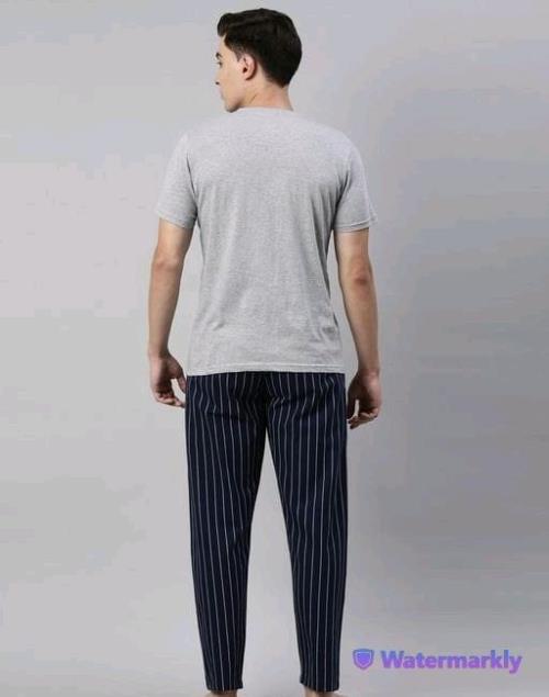 Pre John Mens T-shirt And Lounge Pent Set | Cotton