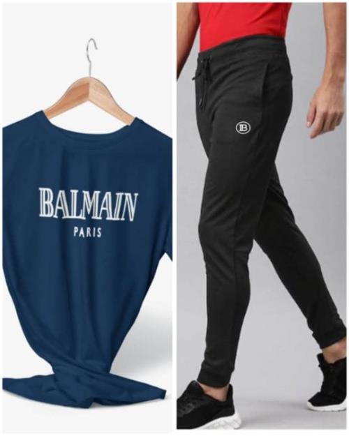 Jassmen Cotton Tshirt + Lycra Trackpant Combo Set