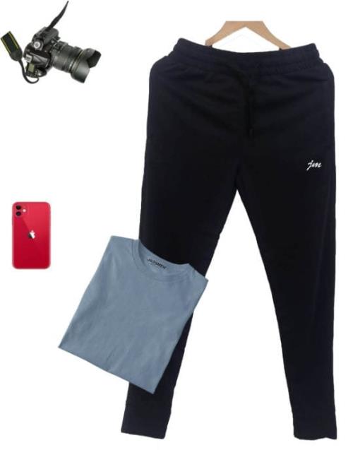 Jassmen Cotton Tshirt + Lycra Trackpant Combo Set
