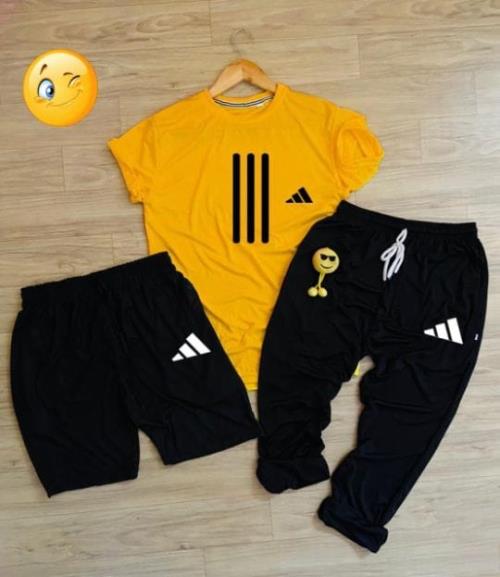 Inspired ADIDAS T-SHIRT + TRACKPANT + SHORTS COMBO SET