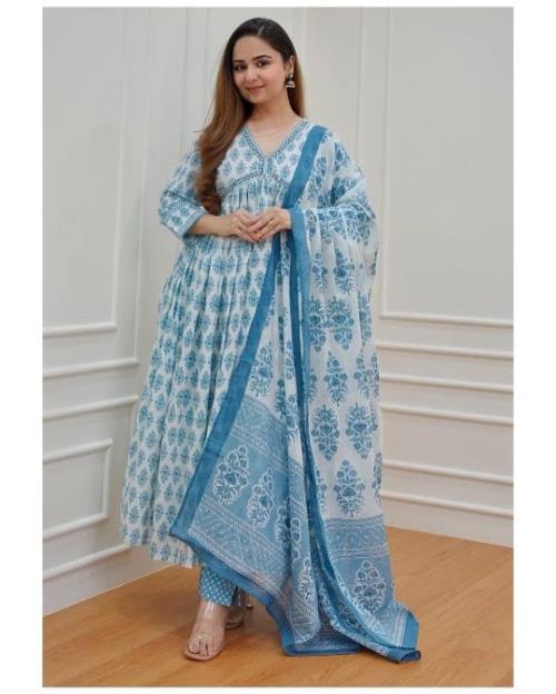 Beautiful Rayon 140  Fabric Anarkali kurti Pant with dupatta.