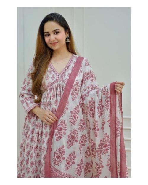 Beautiful Rayon 140  Fabric Anarkali kurti Pant with dupatta.