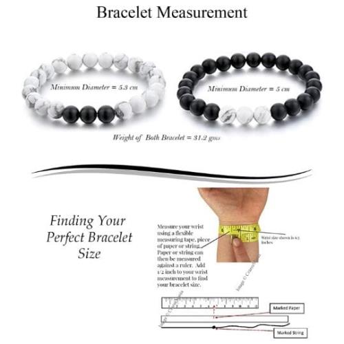 Beaded Bracelets Stone Beads for Men And Women Long Distance Relationships Bracelets