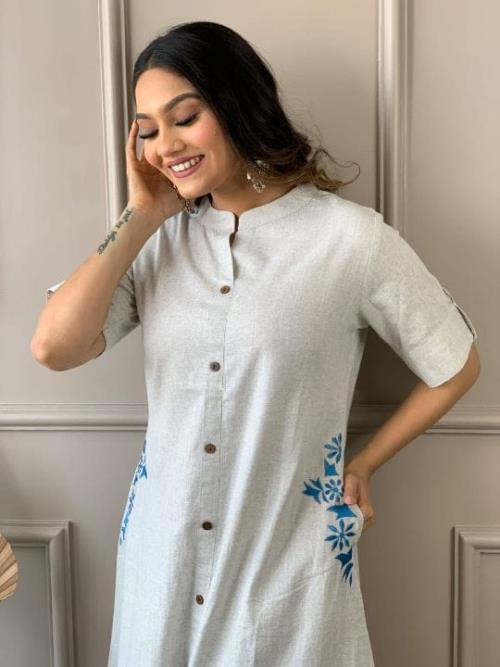 WINTER SPECIAL PREMIUM SOUTH COTTON FABRIC ALINE KURTA SET