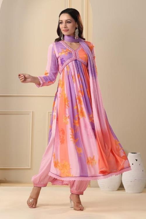 MUSLIN ALIA CUT Suit Set.