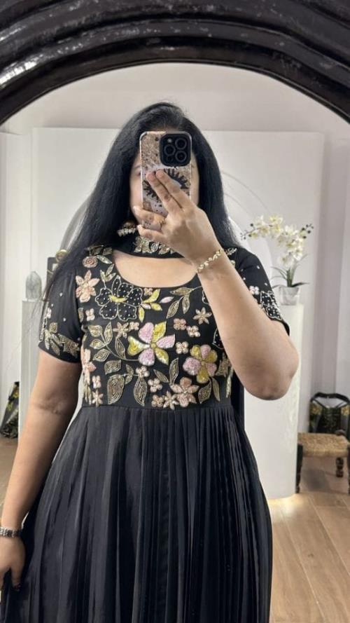 Sparkling Georgette Anarkali Gown.