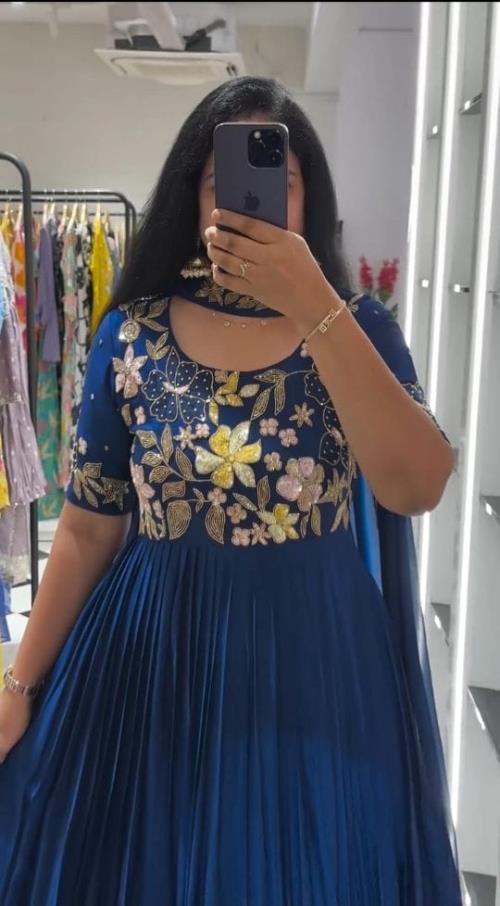 Sparkling Georgette Anarkali Gown.