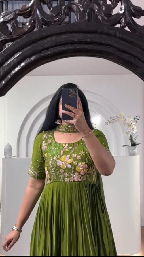 Sparkling Georgette Anarkali Gown.