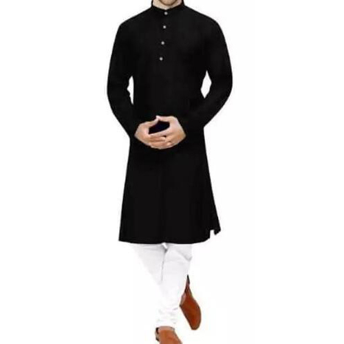 SOLID KURTA BLACK