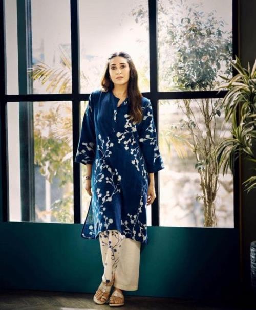 Indigo Khejri Abha Kurta Set.