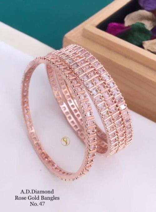 American Diamond Bangles Set