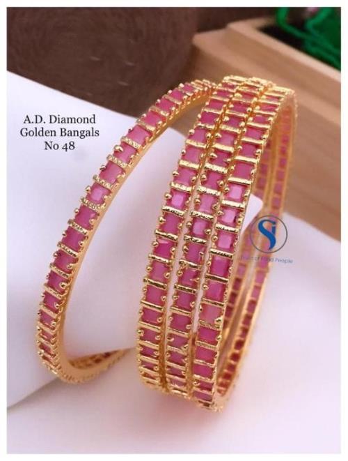 American Diamond Bangles Set