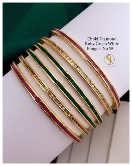 American Diamond Bangles Set