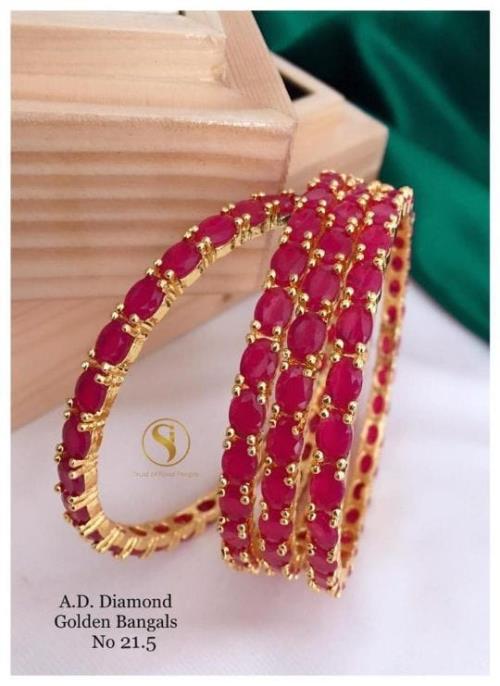 American Diamond Bangles Set