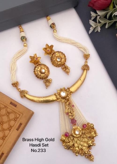 Brass High Gold Hasdi Set