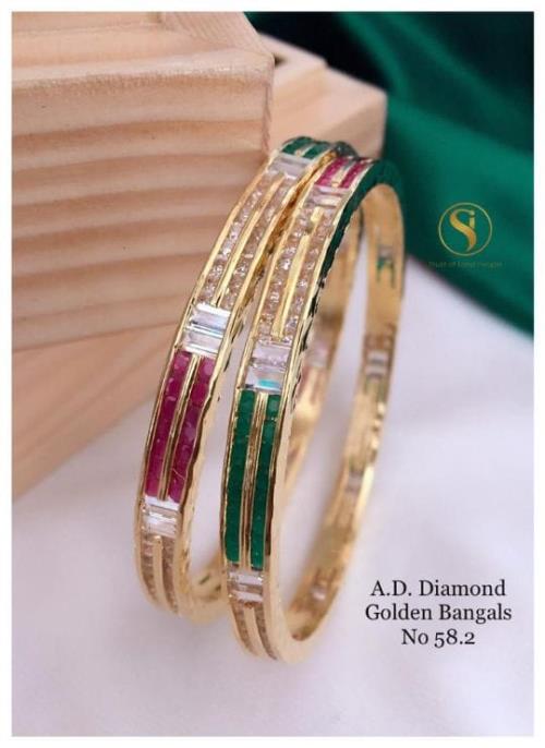  American Diamond Bangle Set