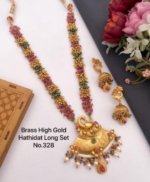 Brass High Gold Hathidat Long Set.