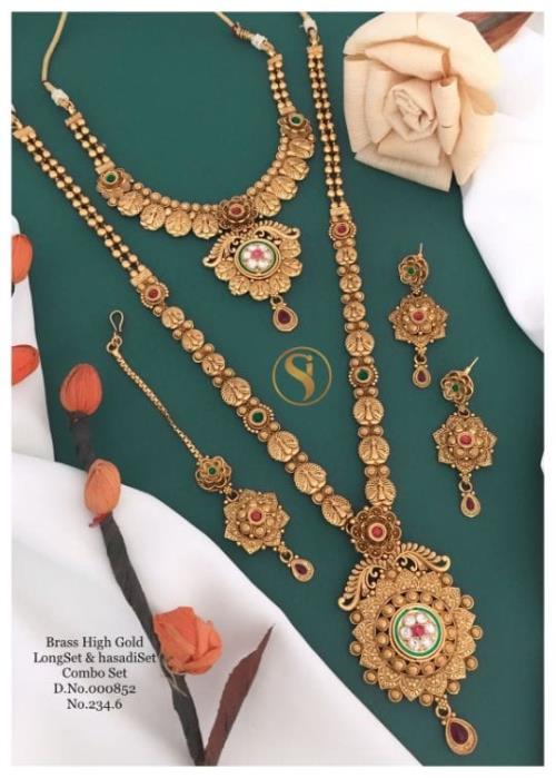 Brass High Gold Long Set And Hasadi Set
