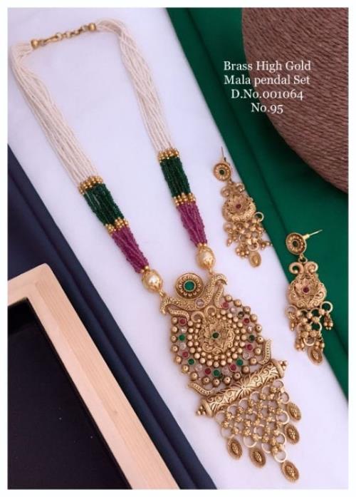 Brass Hi Gold Mala Pendal Set