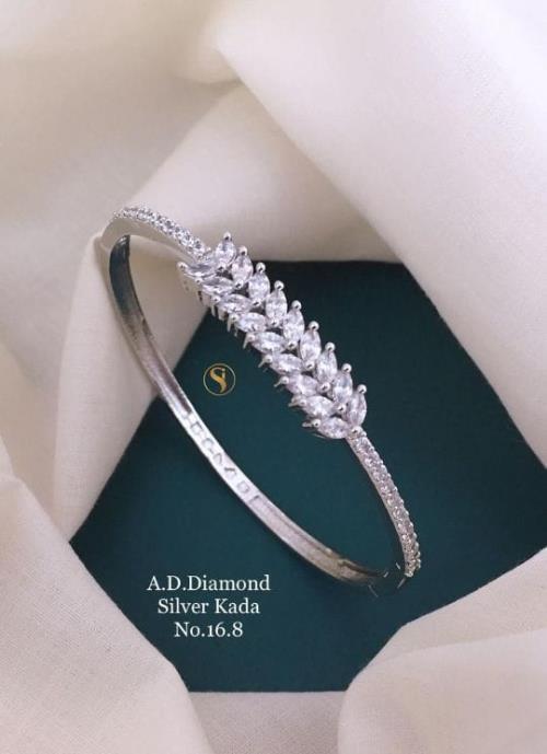 American Diamond Silver Kada.