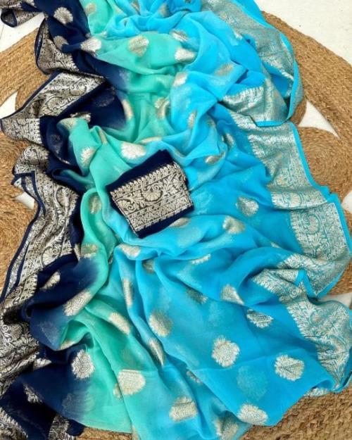 Pure Viscsose Georgette saree.