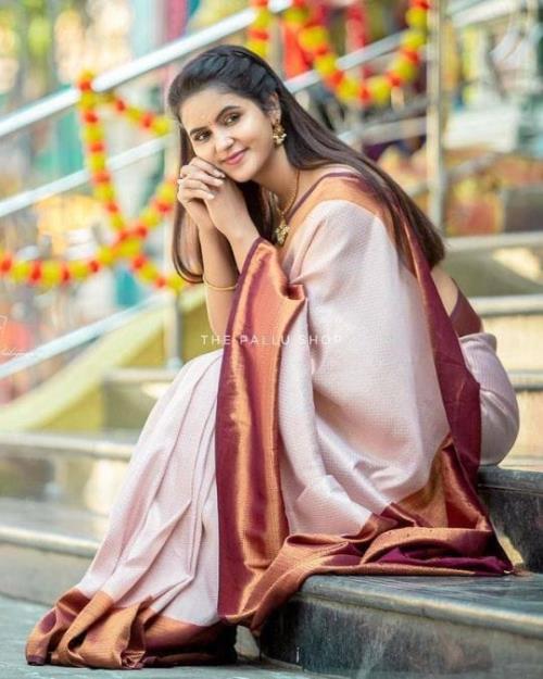 SOFT LICHI SILK SAREE.