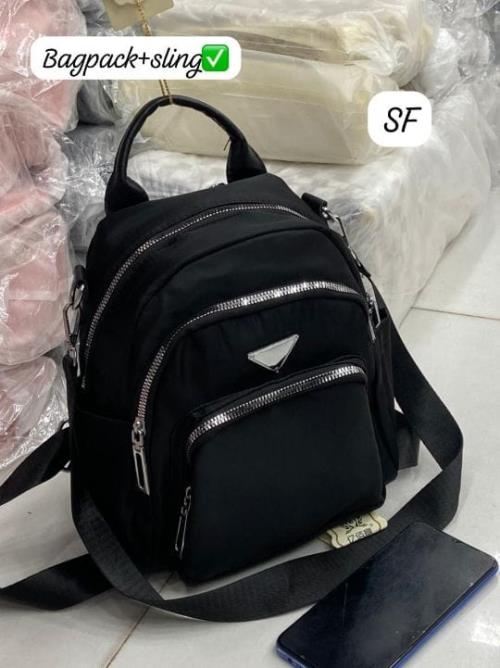 Imported Original Quality Nylon Bagpack for Regular Use, Office, or Market - L 9x H 10 inch - Showro