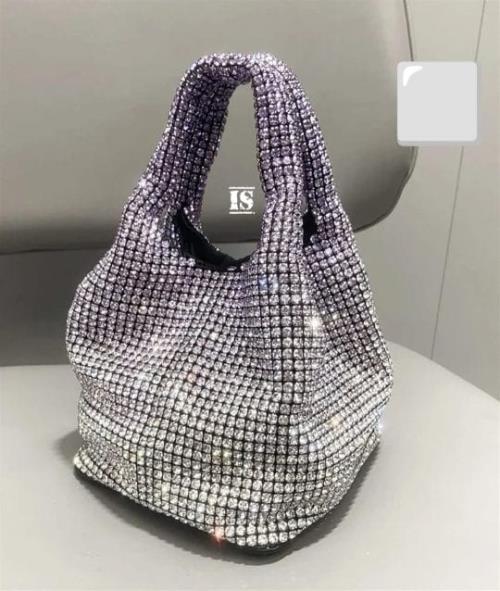 IMPORTED RHINESTONE POTLI PURSE.