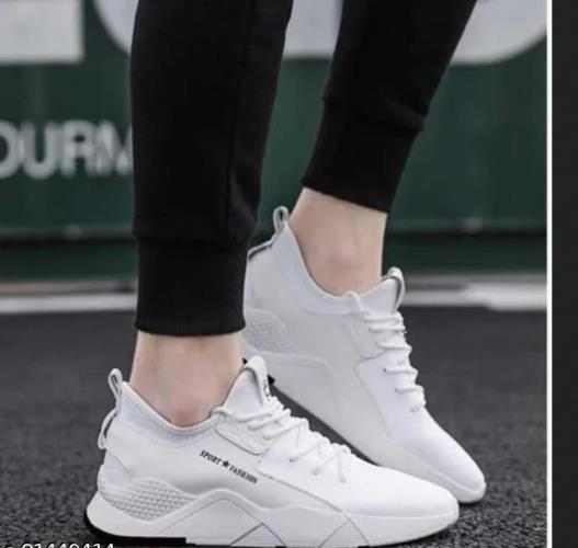 Inspired Men White Sports Shoes - Running Shoes