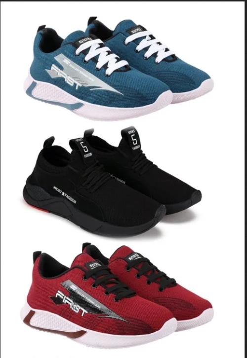 Inspired Men Black Sports Shoes - Running Shoes