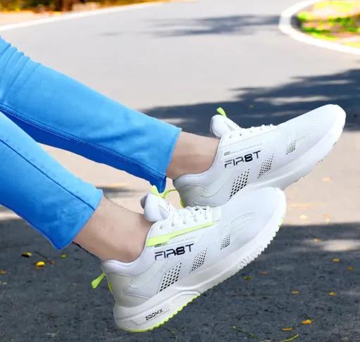 Inspired HIS SHOES Mens White Canvas Jali Lace-ups Sports Shoes