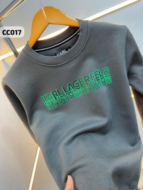  Inspired Karl Lagerfeld Mens 100% Pure Cotton Fleece Pullover