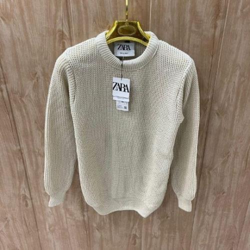  Inspired  Zara Mens Designer Zig Zag Knit Cotton Pullovers