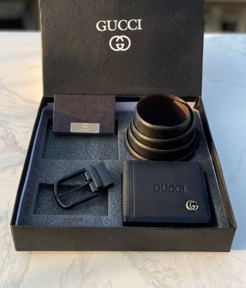 Premium Belt Wallet Combo Gift Set