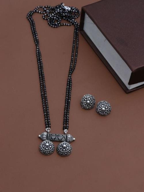 Oxidised Silver Mangalsutra.