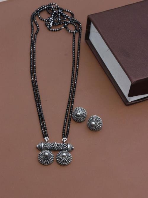 Oxidised Silver Mangalsutra.