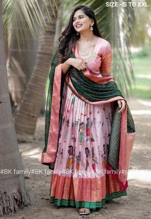 CRYSTAL PINK COLORED GOWN