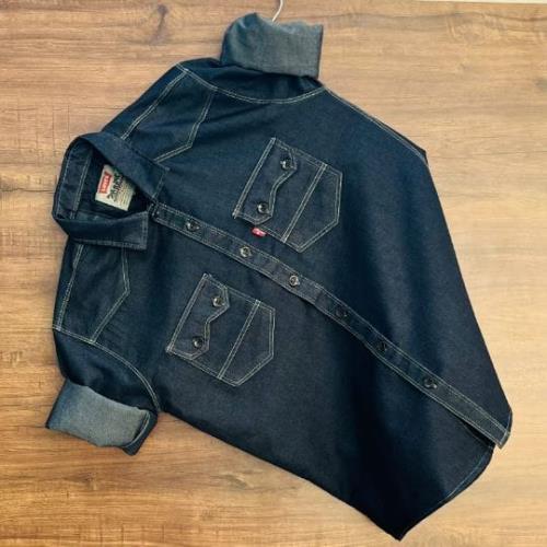 Inspired DENIM SHIRT. Black  DENIM