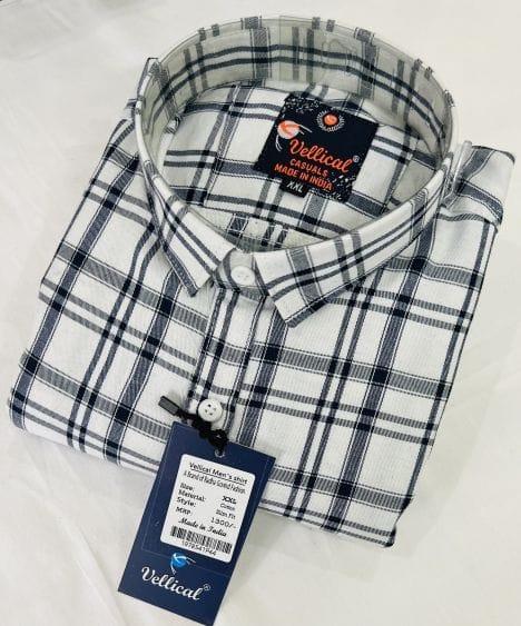 Inspired Men Checkered Casual Blue Shirt.
