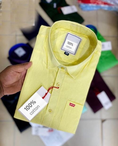 Inspired Twill Cotton fabric Super fine quality Plain Shirt