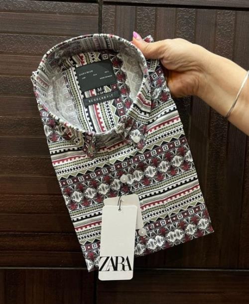 Inspired ZARA MAN COTTON PRINT SHIRT.