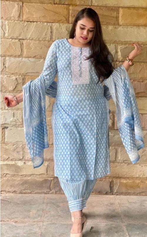 Session wear the party look  kurti with pent dupppta????.