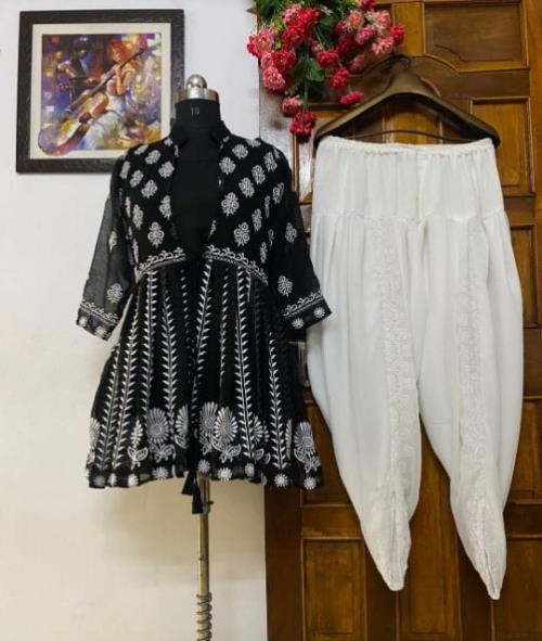  DESIGNER TOP - DHOTI SET.