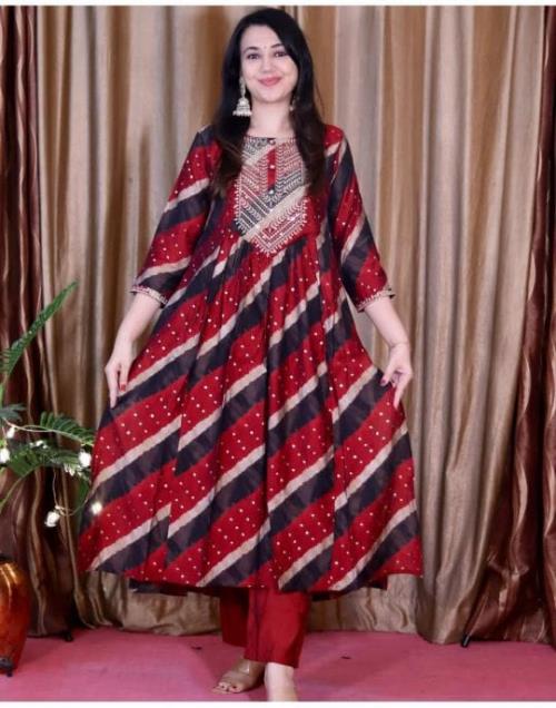 Riyon Nairacut kurta with heavy embroidery work.