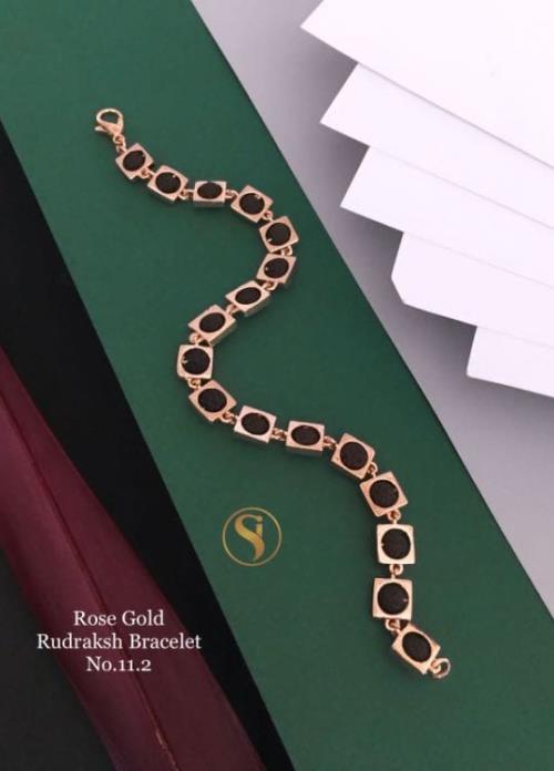  Rose Gold Rudraksh Bracelet