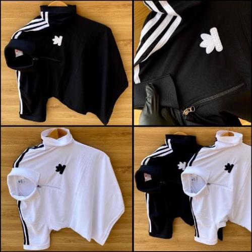 Inspired ADIDAS Premium Designer Half Sleeve Collar T-Shirt with Zipper - Imported Fabric, High Qual