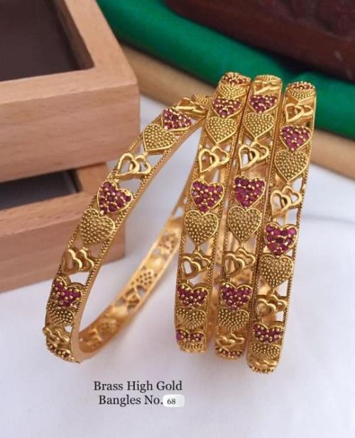 Brass High Gold Bangels.