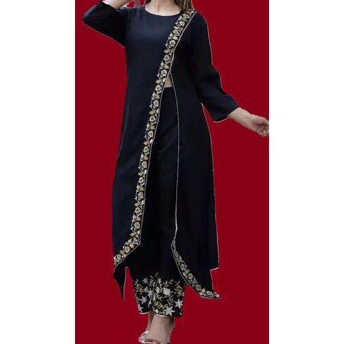 Black Embroidered Kurta set